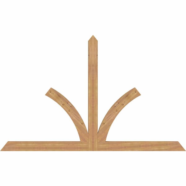 Ekena Millwork Richland Timber Gable Bracket, Western Red Cedar, 108"W x 68"H x 3 1/2"D x 5 1/2"F, 15/12 Pitch GBW108X68X0406RIC00SWR - main